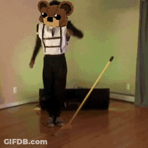 Person With Teddy Bear Mask GIF