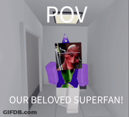 Person With Text Our Beloved Superfan GIF