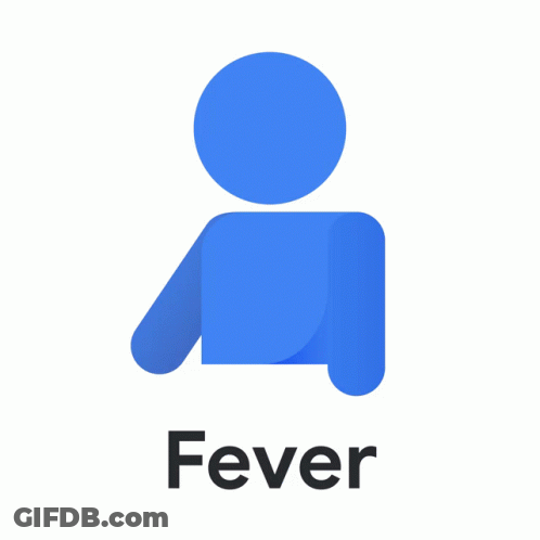 Person With Thermometer Saying Fever GIF