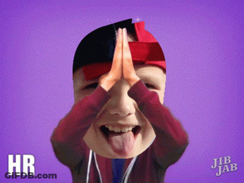 Person With Tongue Out Saying HR GIF