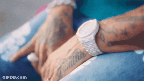 Person With Watch Saying Familia GIF