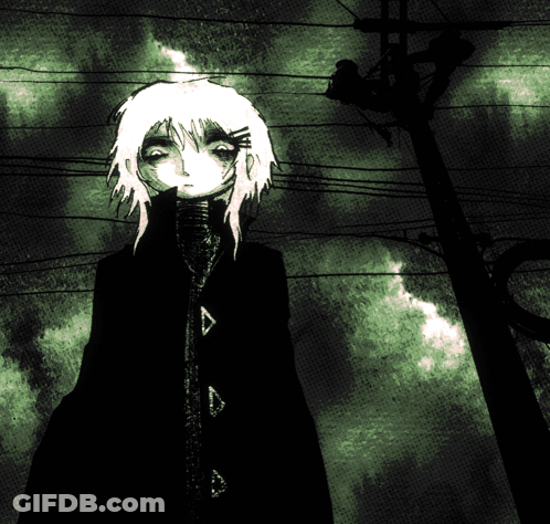 Person With White Hair And Black Jacket GIF