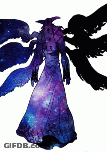 Person With Wings And Galaxy GIF