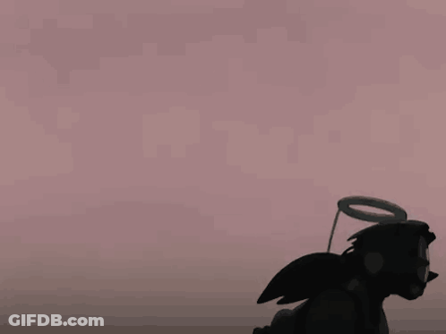 Person With Wings Flying In Sky GIF