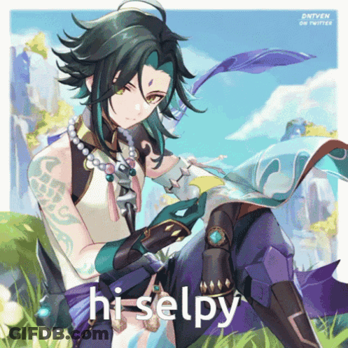 Person With Word Hi-Selpy GIF
