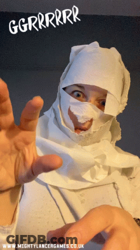 Person Wrapped In Toilet Paper Saying Ggrrrrr GIF