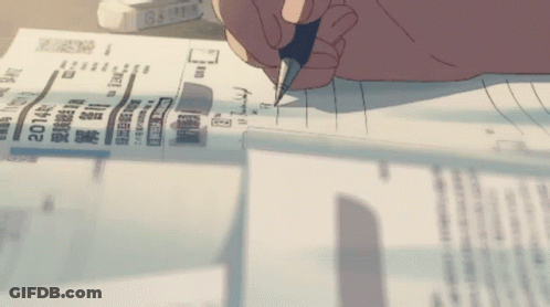 Person Writing 2014 On Paper GIF