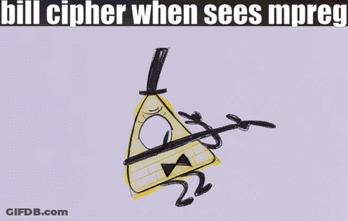 Person Writing Bill Cipher Mpreg GIF