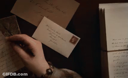 Person Writing Letter With Pen GIF