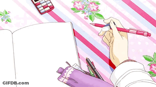 Person Writing On Paper GIF