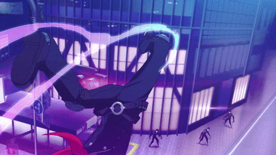 Persona 5 Video Characters Fighting GIF