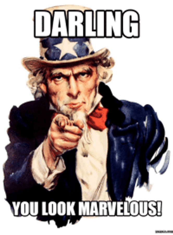 Personification Uncle Sam Darling You Look Amazing Marvelous GIF
