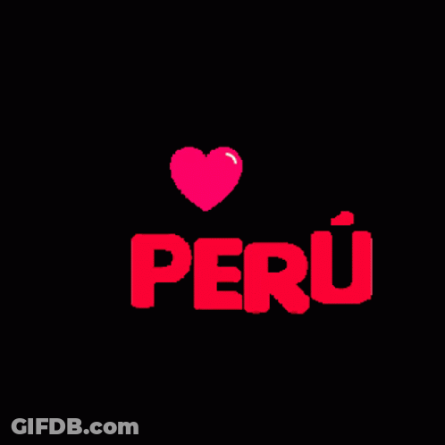 Peru Map With Heart And Name GIF