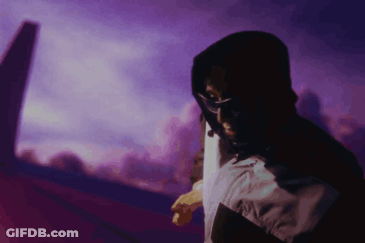 Peso Pluma Dancing On Purple Clouds GIF