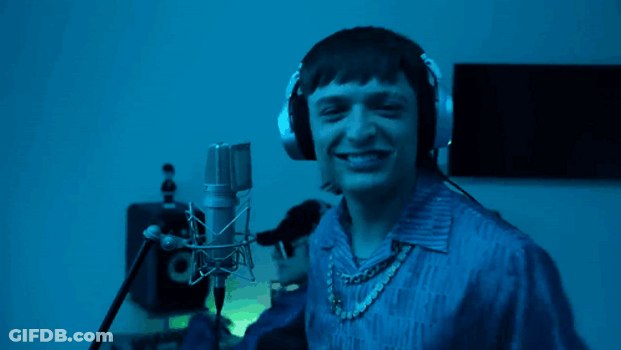 Peso Pluma Vibing On Headphones GIF