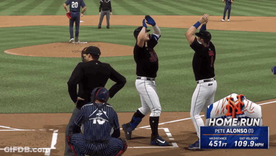 Pete Alonso High Five With Team GIF