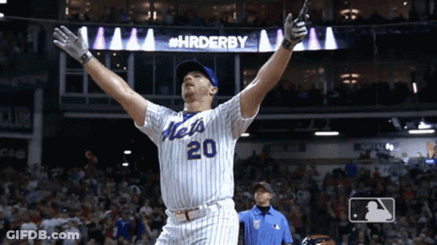 Pete Alonso Throwing Bat GIF