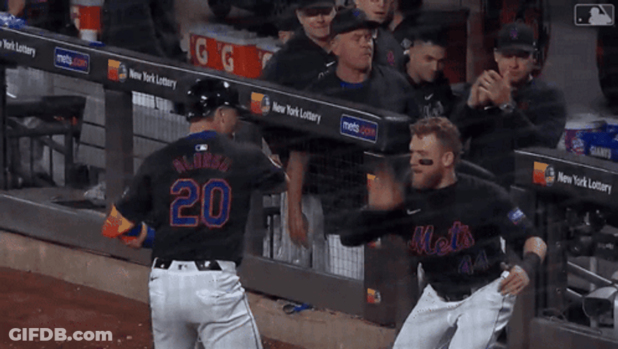 Pete Alonso With Hyper Teammate GIF