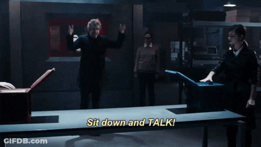 Peter Capaldi Sit Down And Talk GIF