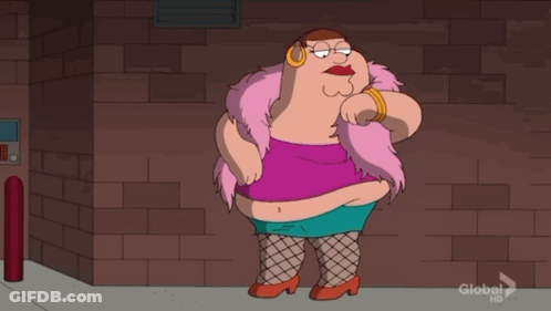 Peter Griffin And Police Officer Holding Gun GIF