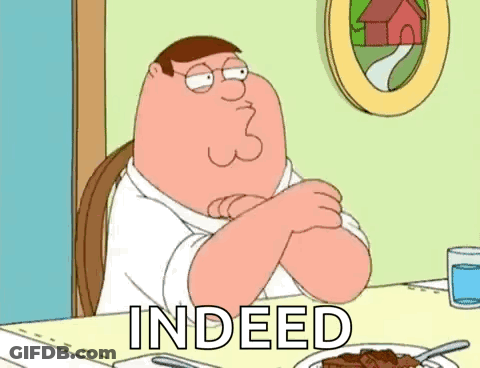Peter Griffin Arms Crossed Indeed GIF