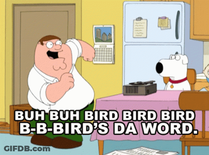 Peter Griffin Birds Da Word GIF