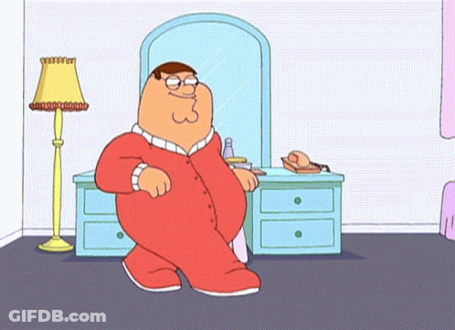 Peter Griffin Dancing In Front Of Mirror GIF