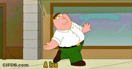 Peter Griffin Dancing In Front Of Window GIF