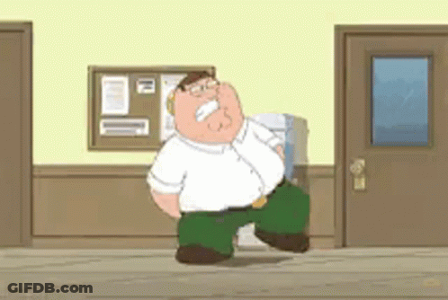 Peter Griffin Dancing In Room With Bulletin Board GIF