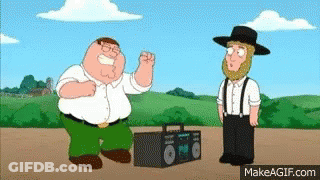 Peter Griffin Dancing Next To Radio GIF