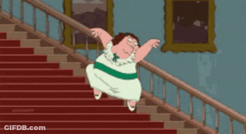 Peter Griffin Dancing On Stairs GIF