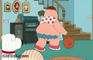Peter Griffin Dancing With Basketball GIF