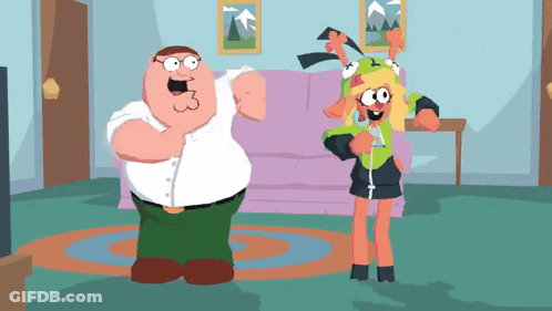 Peter Griffin Dancing With Girl GIF