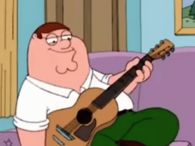 Peter Griffin Eating Guitar GIF