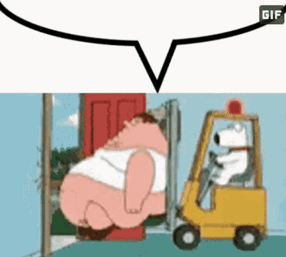Peter Griffin Family Guy Forklifted Too Fat GIF