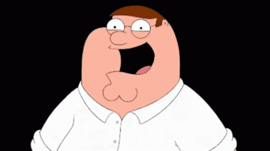 Peter Griffin Family Guy Happy Head Spin GIF