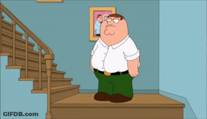 Peter Griffin Family Guy Self Neck Snap GIF