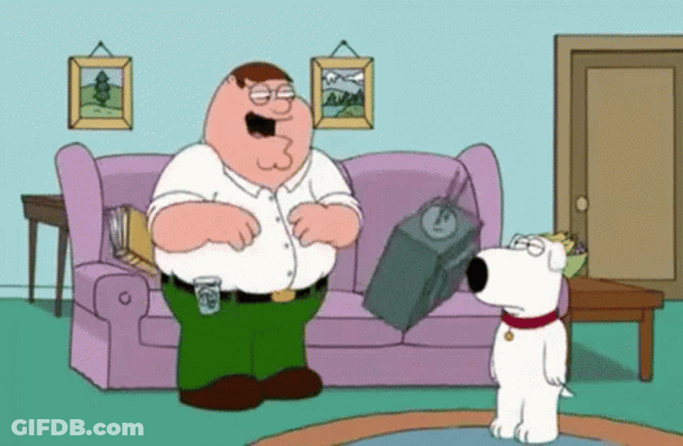 Peter Griffin Floating Things Gravity GIF