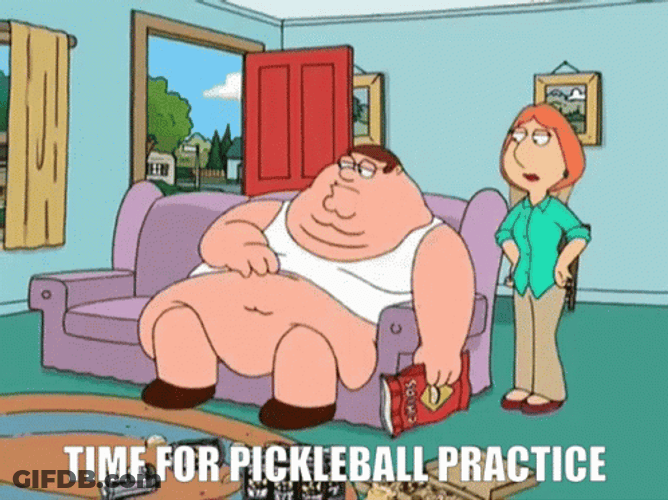 Peter Griffin Forklift Pickup To Play Pickleball GIF