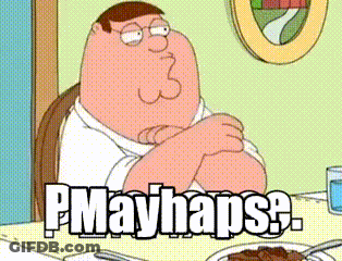 Peter Griffin From Family Guy Is Sitting At A Table With His Arms Crossed GIF