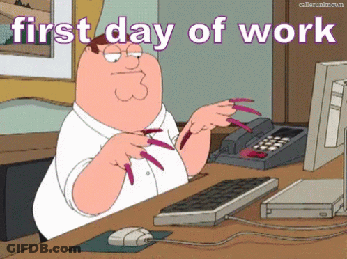 Peter Griffin From Family Guy Sitting At Desk With Computer GIF