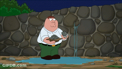 Peter Griffin Holding Rock Plugging Into Outlet GIF