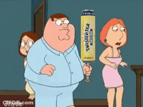 Peter Griffin Holding Twisted Tea Can GIF