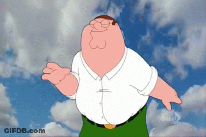 Peter Griffin In Front Of Cloudy Sky GIF
