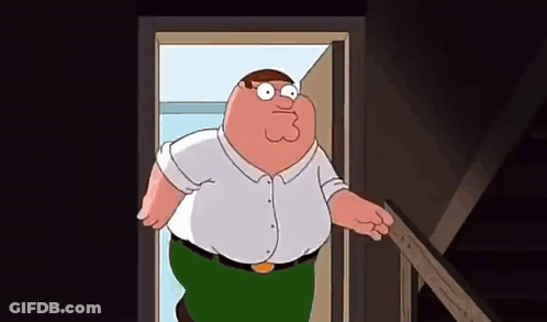 Peter Griffin In Green Diarrhea Pants GIF