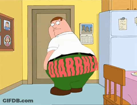Peter Griffin In Green Diarrhea Pants GIF