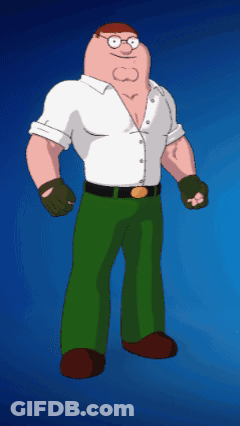 Peter Griffin In Green Pants And White Shirt GIF