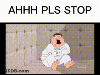 Peter Griffin In Straitjacket Saying Ahhh Pls Stop GIF