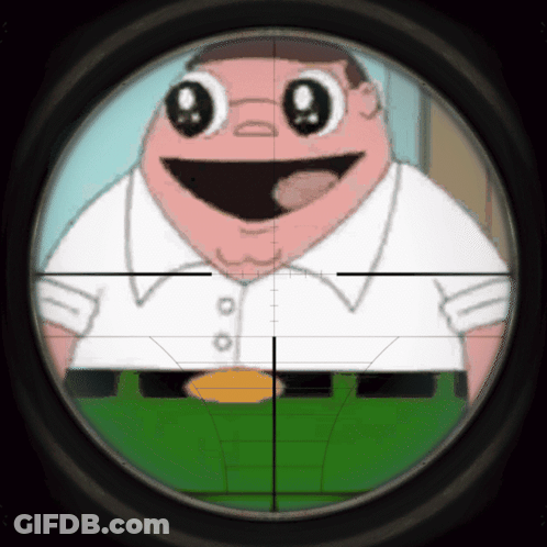 Peter Griffin Is Looking Through A Sniper Scope GIF