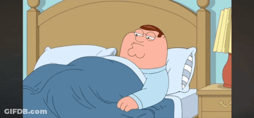 Peter Griffin Laying In Bed GIF